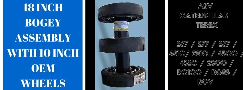 10 INCH BOGEY TUBE ASSEMBLY W/ WHEELS  TEREX / ASV RC100 / PT100 / RC85 / RCV - Image 1 of 2