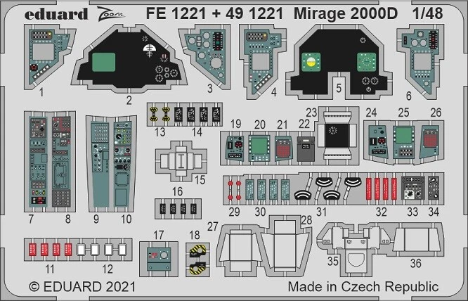 Eduard Accessories 491221 -1 : 48 Mirage 2000D pour Kinetic - Neuf - Image 1 of 1