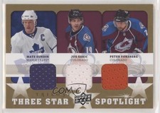 2008 Trilogy Three Star Spotlight Jerseys Mats Sundin Peter Forsberg Joe Sakic