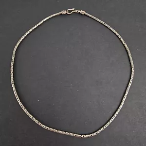 Massive Sterling Silber Byzantiner Kette Halskette Vintage 925 20g 50cm 19,6" 2,7mm - Bild 1 von 4