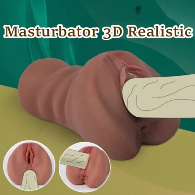 Pocket Pussy Realistic Sex Toys for Men Adult Male Masturbator Vagina Anal Ass - Image 1 of 4