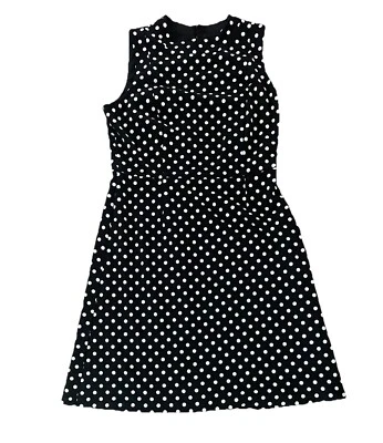Vestido Vaina Nine West Para Mujer Sin Mangas Tejido Negro Blanco Punto Completamente Forrado 8 Nuevo Con Etiquetas Foto 1 de 4