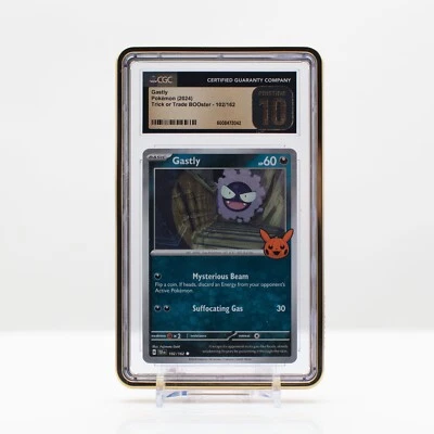 Pokemon 2024 Gastly #102 PROMO Trick or Trade Halloween CGC 10 PRISTINE - Image 1 of 3