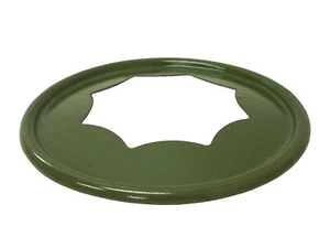 (34392) Lot Of 2 Round Flat Hollow Iron Dark Green - Picture 1 of 1