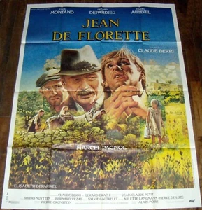 JEAN DE FLORETTE Depardieu Pagnol Montand Auteuil GRANDE AFFICHE - Photo 1/2