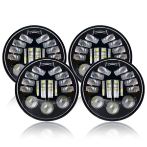 Fit Volvo VHD 2001-2019 4x 5-3/4" 5.75 Inch LED Projector Headlight Headlamp Kit - Picture 1 of 12