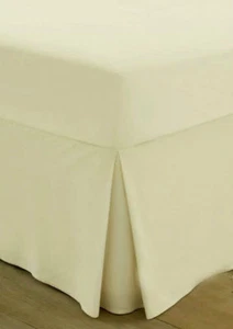 Cream Luxury Fitted Valance Sheet 100% Egyptian Cotton 200 Thread Count Cream - Picture 1 of 1