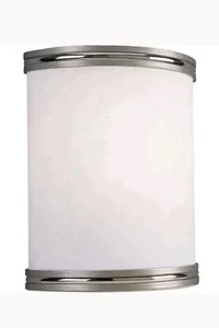 Wall scone Brushed Nickel White Acrylic One-Light Energy Star P7083-09EBWB - Picture 1 of 2