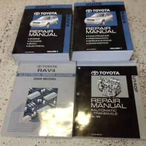 2005 Toyota RAV4 Rav 4 Servicio Tienda Reparación Taller Manual Juego OEM W Ewd - Imagen 1 de 5