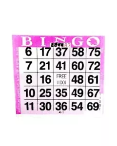 1 tarjetas de papel bingo con patrón de cometa púrpura - paquete de 500 - Imagen 1 de 2