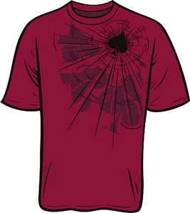 Busted Spade Poker T-Shirt by High Roller Clothing - Foto 1 di 1
