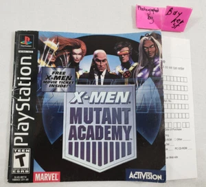 X-Men Mutant Academy PS1 AUTHENTIC Instruction Manual PlayStation 1 xmen - Picture 1 of 7