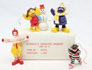 Juego de 4 adornos vintage de personajes de McDonalds RONALD MUECA HAMBURGGLAR BIRDIE - Imagen 1 de 16