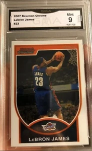 POP 7 🔥💎2007 LeBron James TOPPS BOWMAN CHROME #23 Grade 9 PSA lakers cavs - Picture 1 of 2