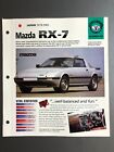 1978 - 1985 Mazda RX-7 Coupe IMP "Hot Cars" Spec Sheet Folder Brochure Awesome