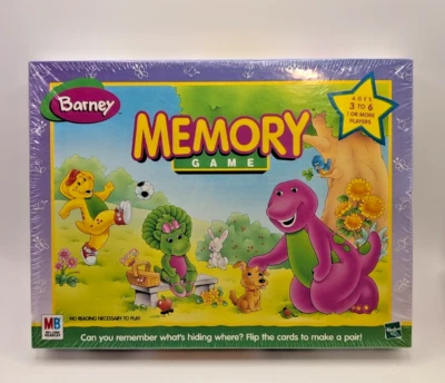 NEW! SEALED! VINTAGE! 1997 Barney Memory Game Milton Bradley Hasbro Age 3+ Board - Image 1 of 4
