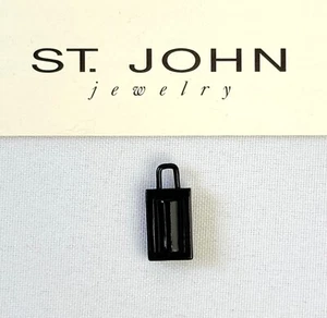 NEW ST. JOHN Knits Zipper Pull Puller Slider Black Replacement Signed Pendant - Picture 1 of 8