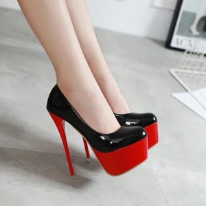 Decolté donna tacco spillo 16cm piattaforma 5cm  35 a 42 modello elegante festa - Imagen 1 de 9