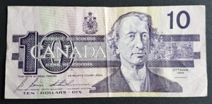 CANADA - CANADIAN NOTE - BILLET DE 10 DOLLARS DU CANADA DE 1989. - Picture 1 of 2