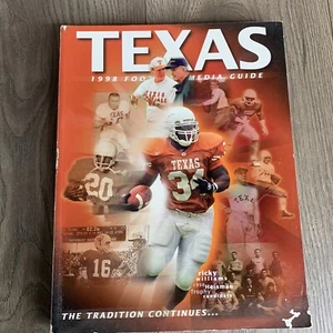 Texas Football Media Guide Longhorns 1998 Ricky Williams candidato Heisman - Imagen 1 de 10