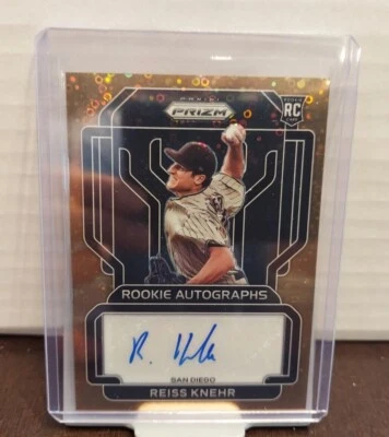 2022 Panini Prizm Baseball Reiss Knehr Gold Donut AUTO /15 San Diego Padres - Image 1 of 2