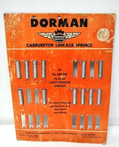 Ressorts de liaison de carburateur vintage Dorman sur carte d'affichage publicitaire # 305C NOS - Photo 1/2