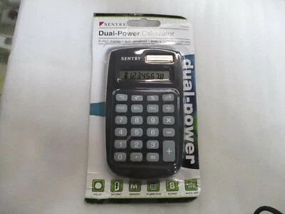 SENTRY Dual-Power Calculator CA338 - NEW - Image 1 of 4