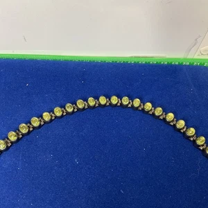 Bracciale vintage aCleoni in argento sterling e pietre preziose 7,5 pollici - Foto 1 di 13