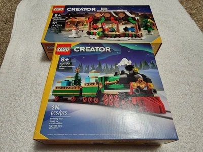 LEGO Creator Winter Market Stall 40602, tren de vacaciones de invierno 40700 nuevo y sellado Foto 1 de 4