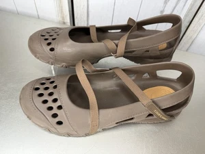 Skechers Foamies Max Cushioning Slipper Mary Jane Sandalen Ultra Go Braun Größe 11 - Bild 1 von 4