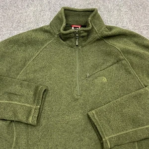 The North Face Pullover Herren Large Grün Quarter Zip Fleecepullover Outdoor - Bild 1 von 8