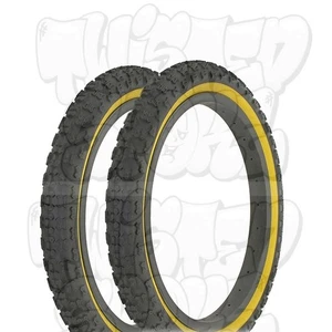 PAIR Duro Comp III BMX Dirt Kids Bike Replacement Tire 16 x 2.125 Black Gum Wall - Picture 1 of 1