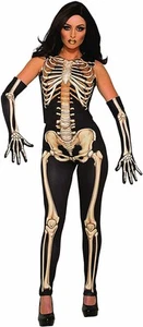 Forum AC80994 Lady Bones Costume set For Women Black, and Brown - Picture 1 of 4