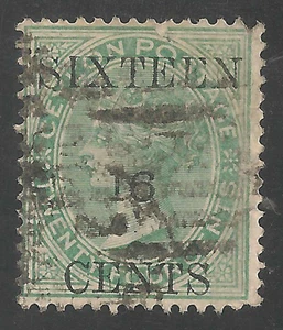 Ceylon #83 (A10) (SG #142) Sehr guter Erhaltungszustand gebraucht - 1882 16c auf 24c Queens Victoria - Bild 1 von 1