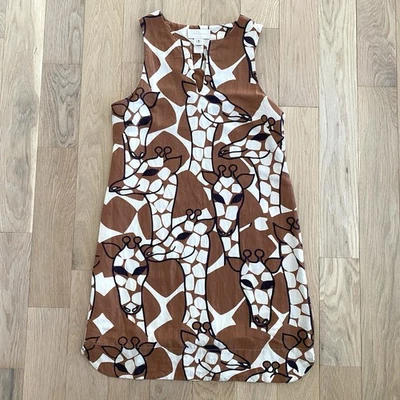 Vestido recto Anthropologie Corey Lynn Calter jirafa talla pequeña sin mangas de lino Foto 1 de 4