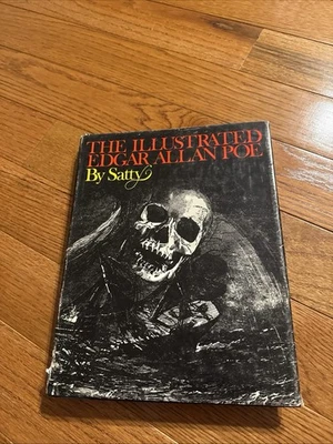 1976 The Illustrated Edgar Allan Poe by Satty SKULL Cover SC Warner Books - Image 1 of 4
