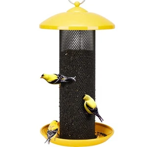 Kingsyard Tubo in Rete Metallo Mangiatoia per Uccellini da Appendere all'Aperto, Mangiatoia per Finch Bird... - Foto 1 di 9