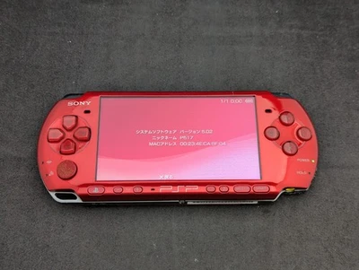 B862 Sony PSP 3000 console Radiant Red Handheld system Japan w/memory fx - Image 1 of 4