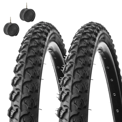 2 COPERTONI 24 X 1.75 (47-507)+ CAMERE VALVOLA ITALIA PNEUMATICI BICI MTB GOMMA - Immagine 1 di 4