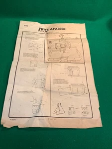 PLAYSET ORIGINALE MARX FORT APACHE #4202 FOGLIO ISTRUZIONI P-0037-A - Foto 1 di 3