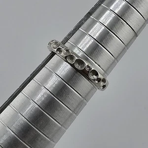 925 Sterling Silver Band Ring Organic Minimal Missing Stones Size 7 - Picture 1 of 6