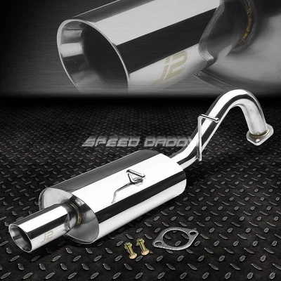 J2 3" PUNTA SILENCIADOR INCLINADA ENROLLADA ESCAPE CATBACK PARA 08-14 SCION xD XP110 2ZR-FE Foto 1 de 4