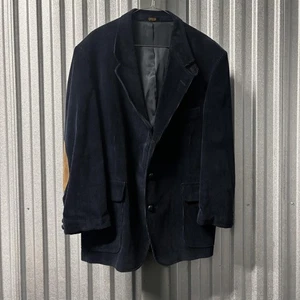 Blazer Orvis de Colección Para Hombres Grande Azul Marino Pana Gamuza Codo Parches Hecho en EE. UU. - Imagen 1 de 16