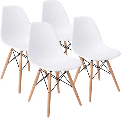 Silla de comedor de estilo moderno silla DSW moderna de mediados de siglo, cha de plástico para salón con carcasa Foto 1 de 4