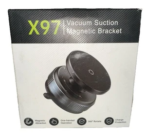 X97 Vacuum Suction Magnetic Bracket iPhone Holder 360° Rotate Charge Protection - Picture 1 of 2