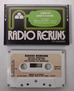 Abbott and Costello Radio Reruns On Cassette Includes Who’s on First - Imagen 1 de 3