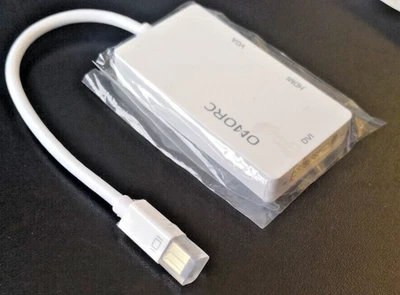 Mini Display Port to DVI, HDMI, VGA Adapter Mini DP to Display Monitor Projector - Image 1 of 4