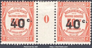 FRANCE TIMBRE TAXE N° 50 MILLESIME 1910 NEUF * AVEC CHARNIERE A VOIR - Picture 1 of 2