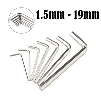 Hex Key Allen Alan Allan Keys 1.5mm - 19mm L-Shaped Hexagon Key Various Sizes - Image 1 of 4