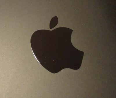 Apple Label / Aufkleber / Sticker / Badge / Logo metal/chrome 40mm x 50mm [007d] - Image 1 of 4